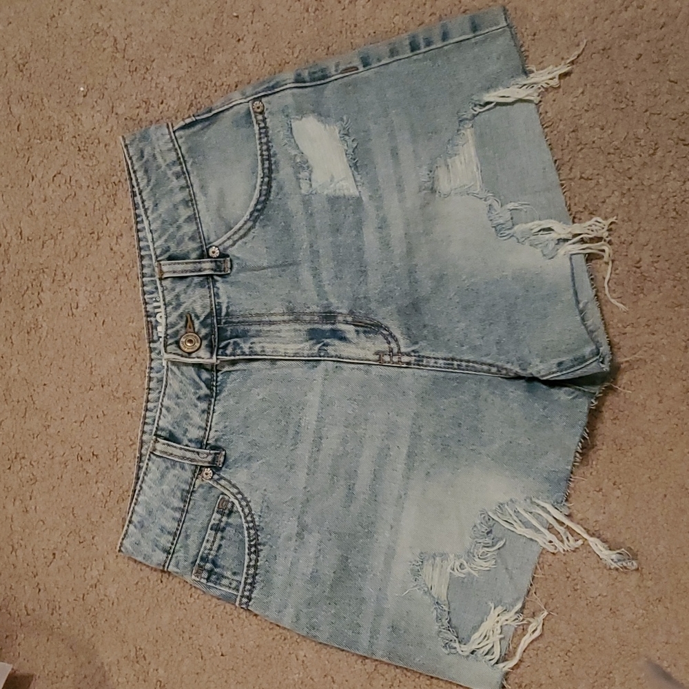 High rise jean shorts